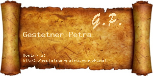 Gestetner Petra névjegykártya
