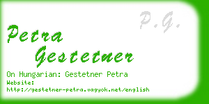 petra gestetner business card